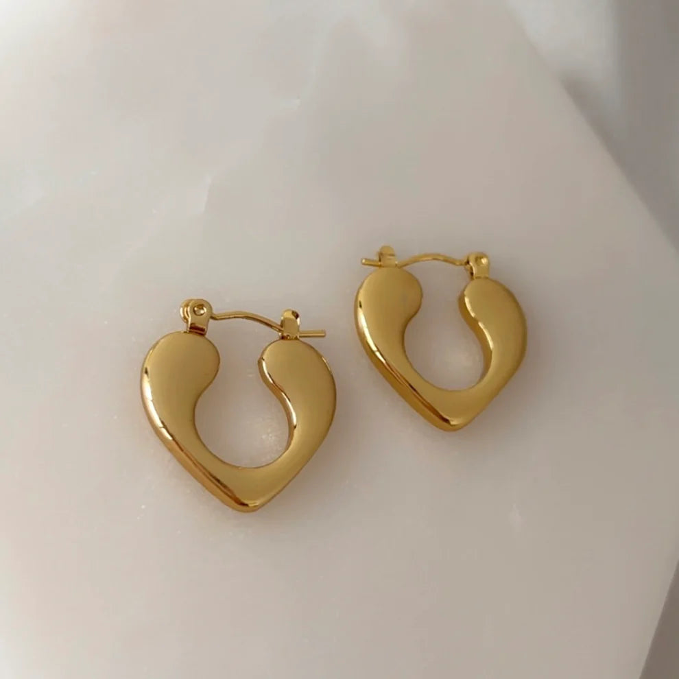 Heart Hoop Earrings
