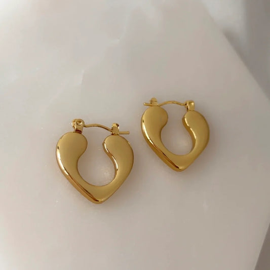 Heart Hoop Earrings